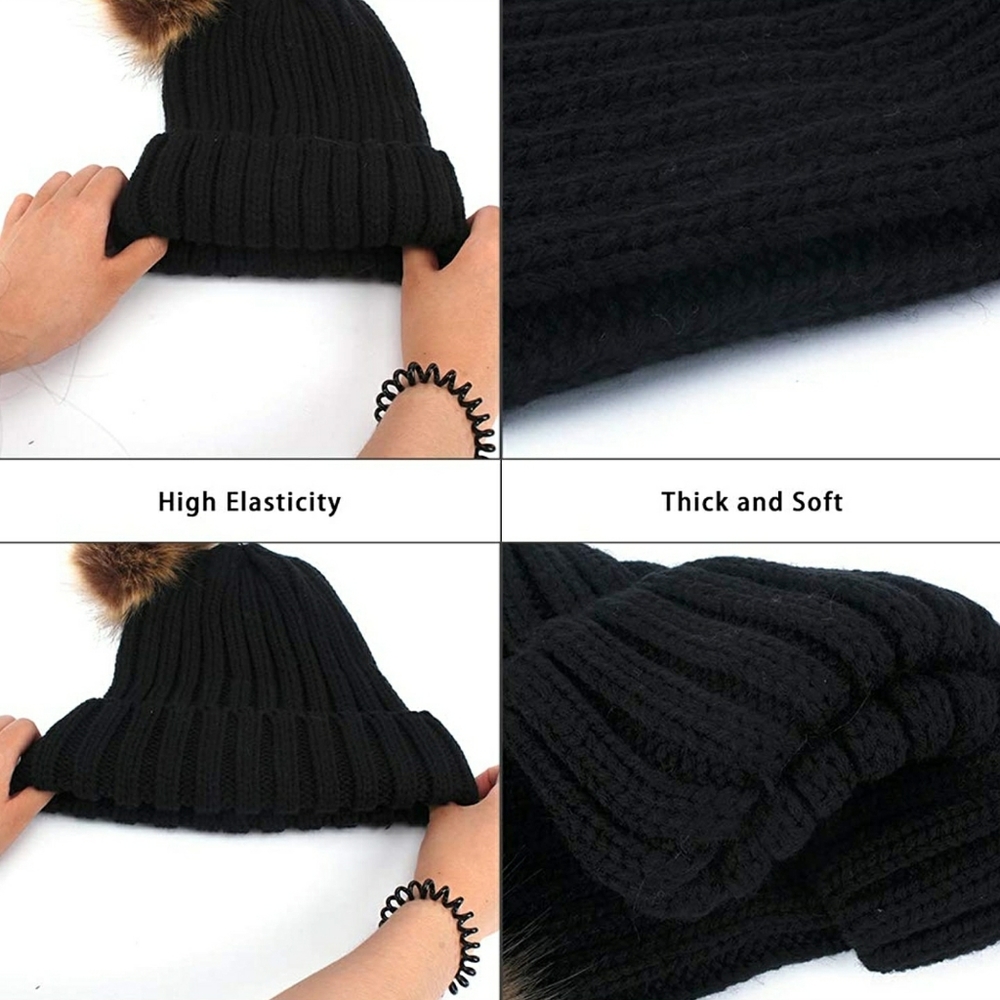 DOUBLE POM POM BEANIE! - Picture 3 of 3